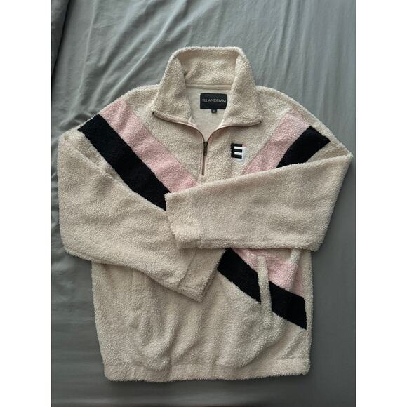 EllandEmm‎ Lightweight Color block Teddy Zip Pullover - Picture 1 of 5